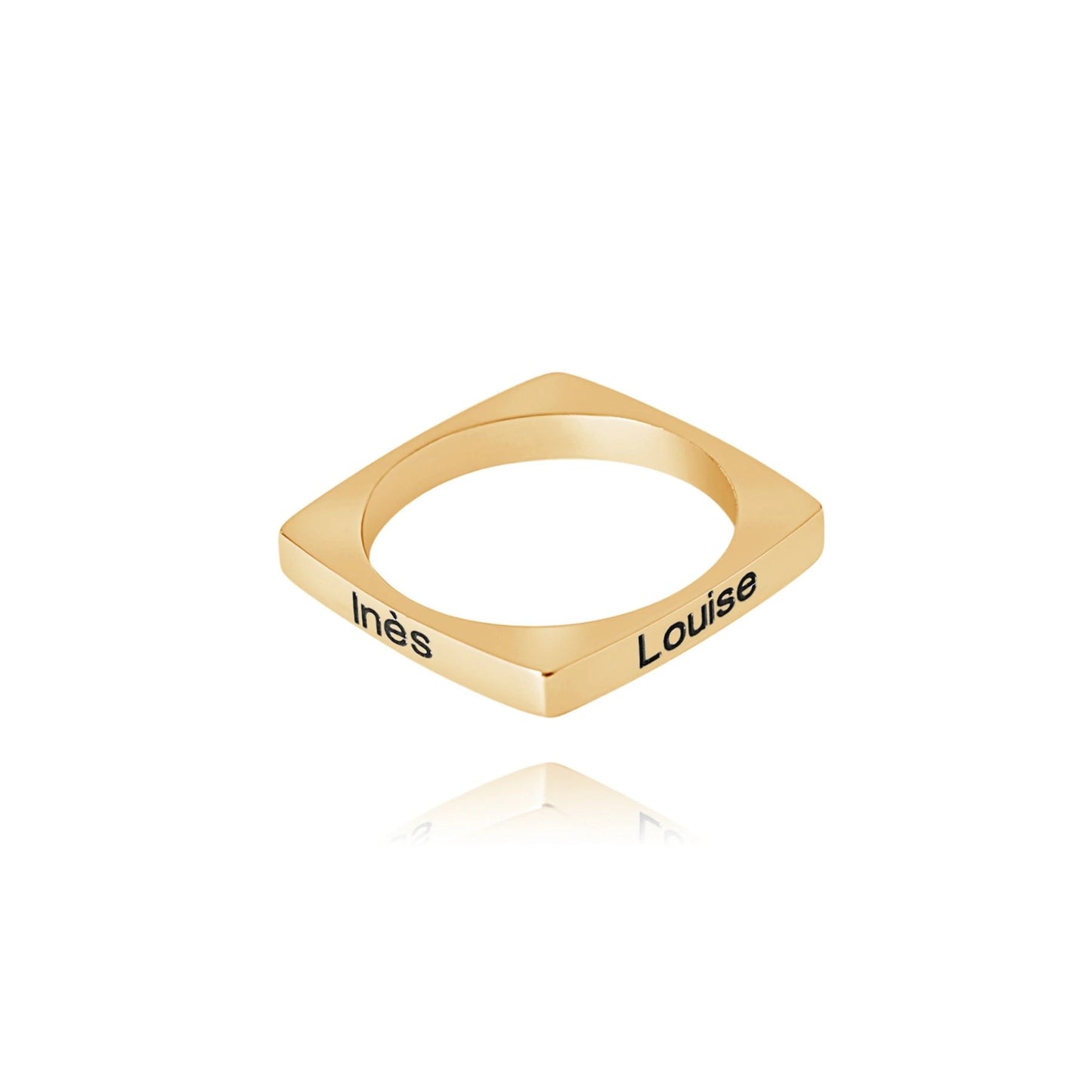 Personalized Square Ring with 4 Names