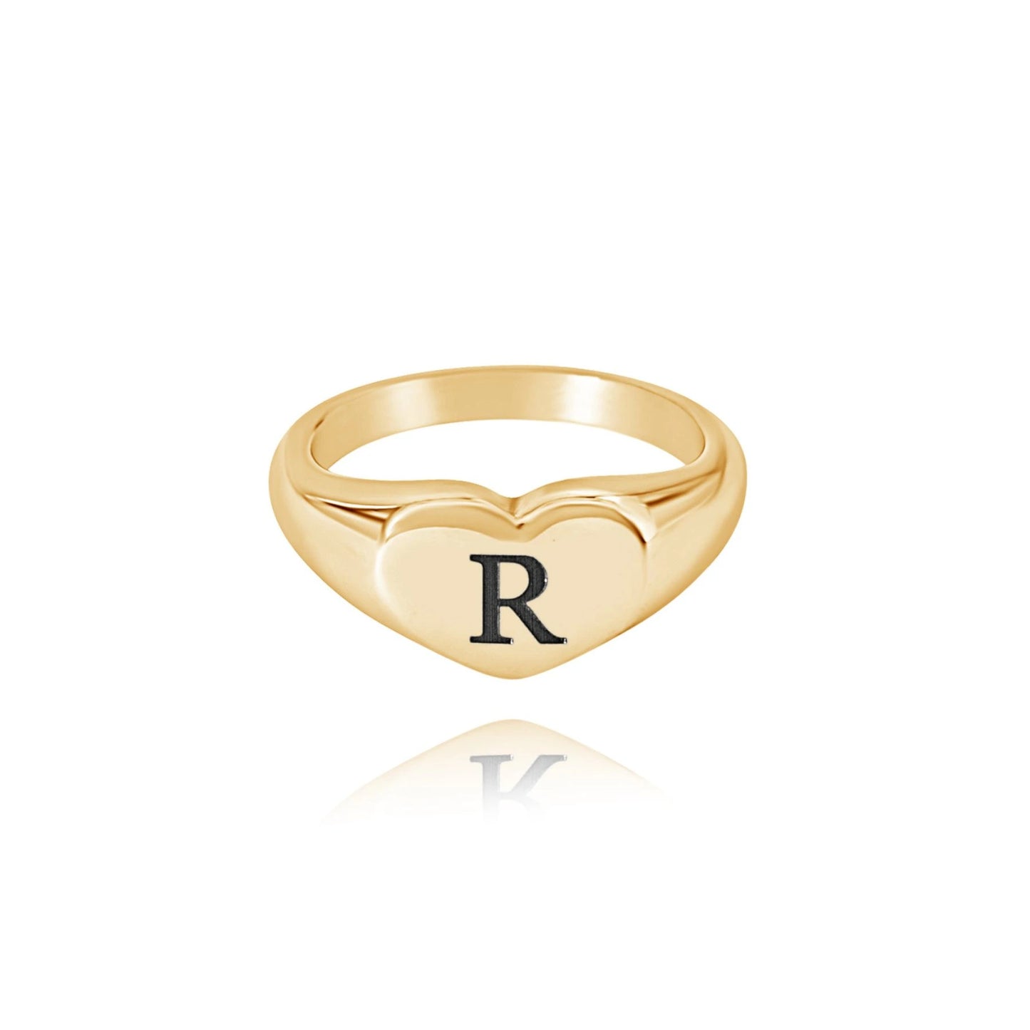 Personalized Signet Ring with Initial