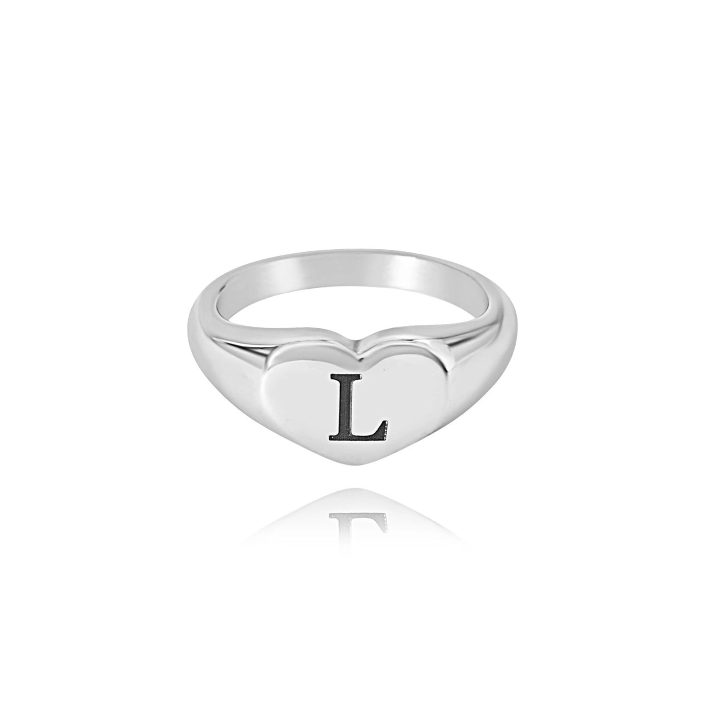 Personalized Signet Ring with Initial