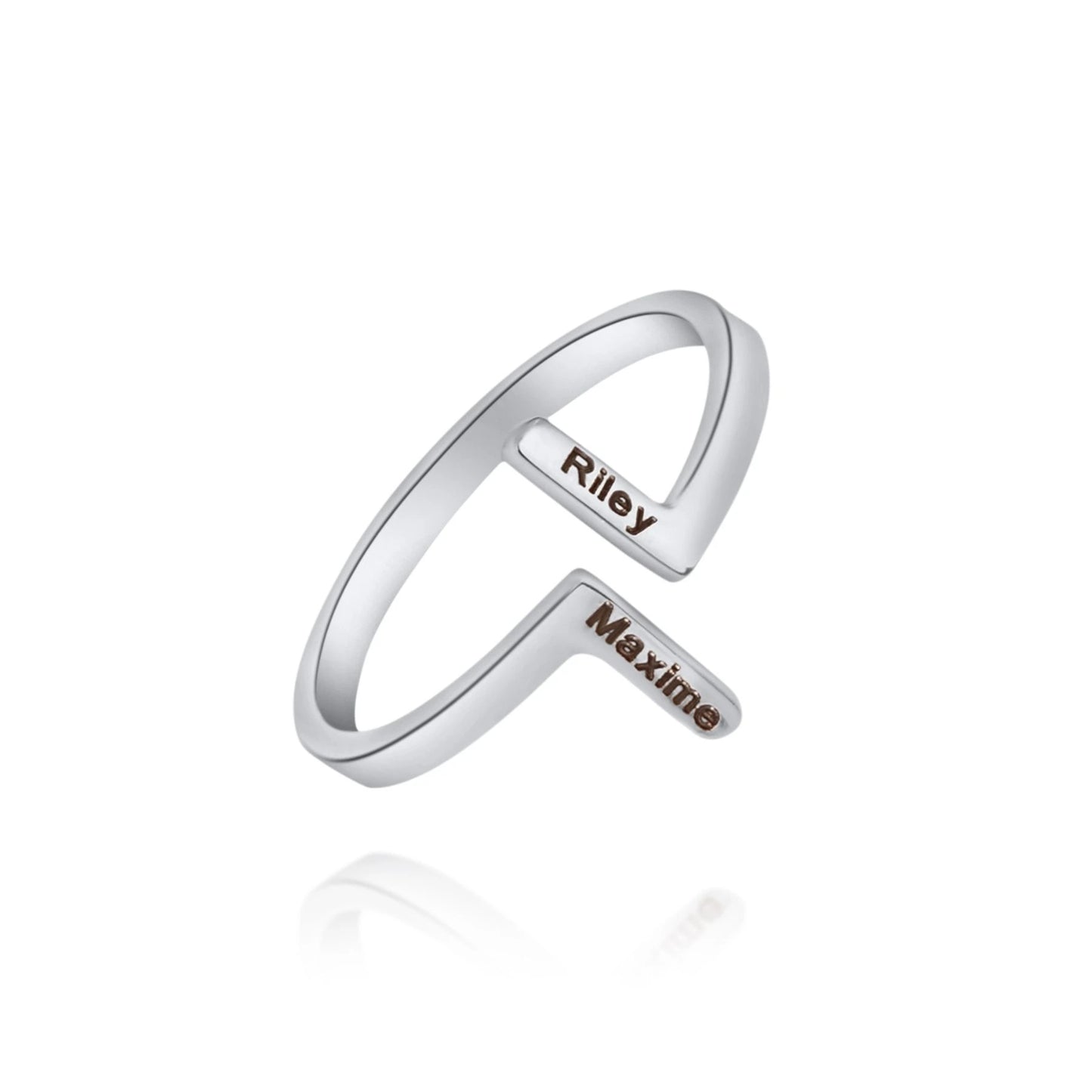 Simple Vertical Two-Name Ring