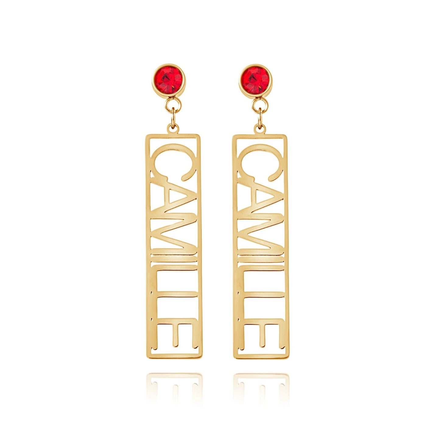 Personalized Text Dangle Earrings