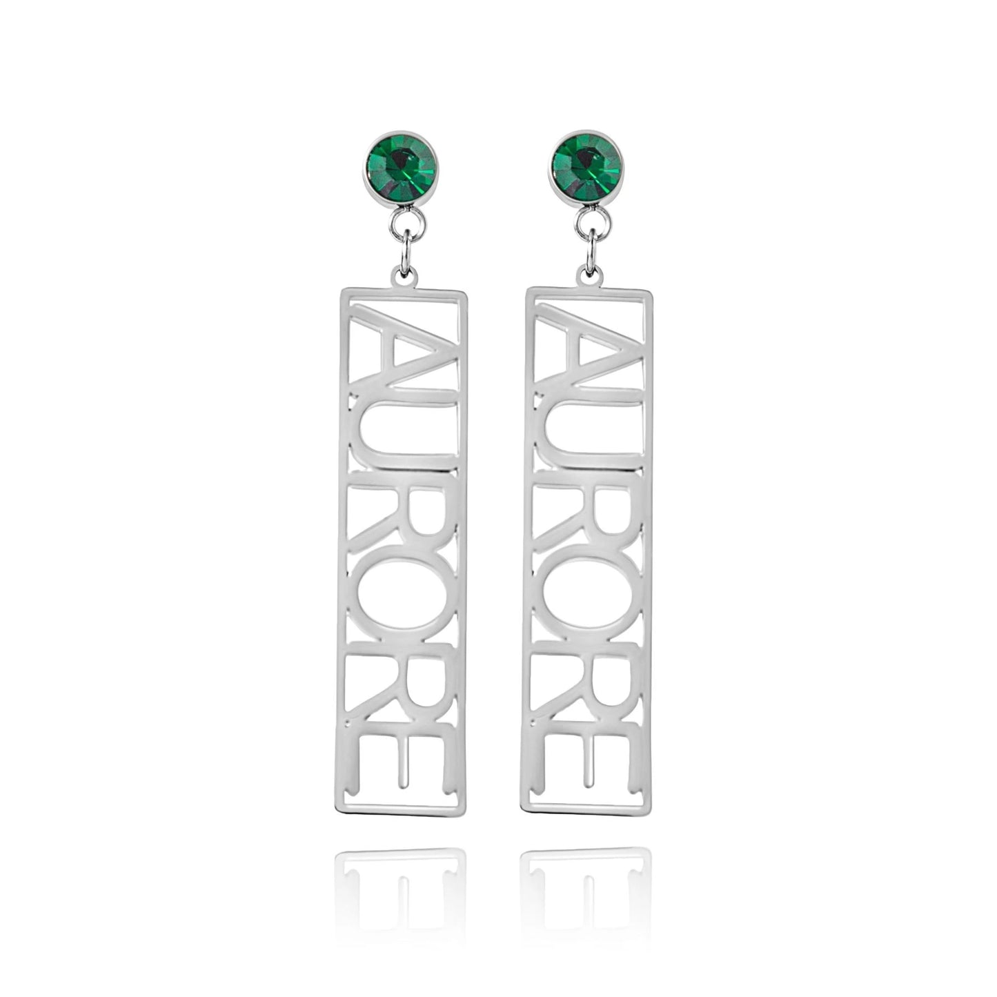 Personalized Text Dangle Earrings