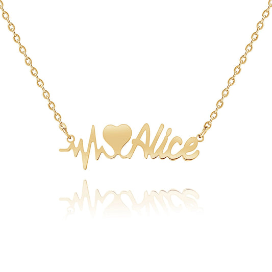 Heartbeat Name Necklace