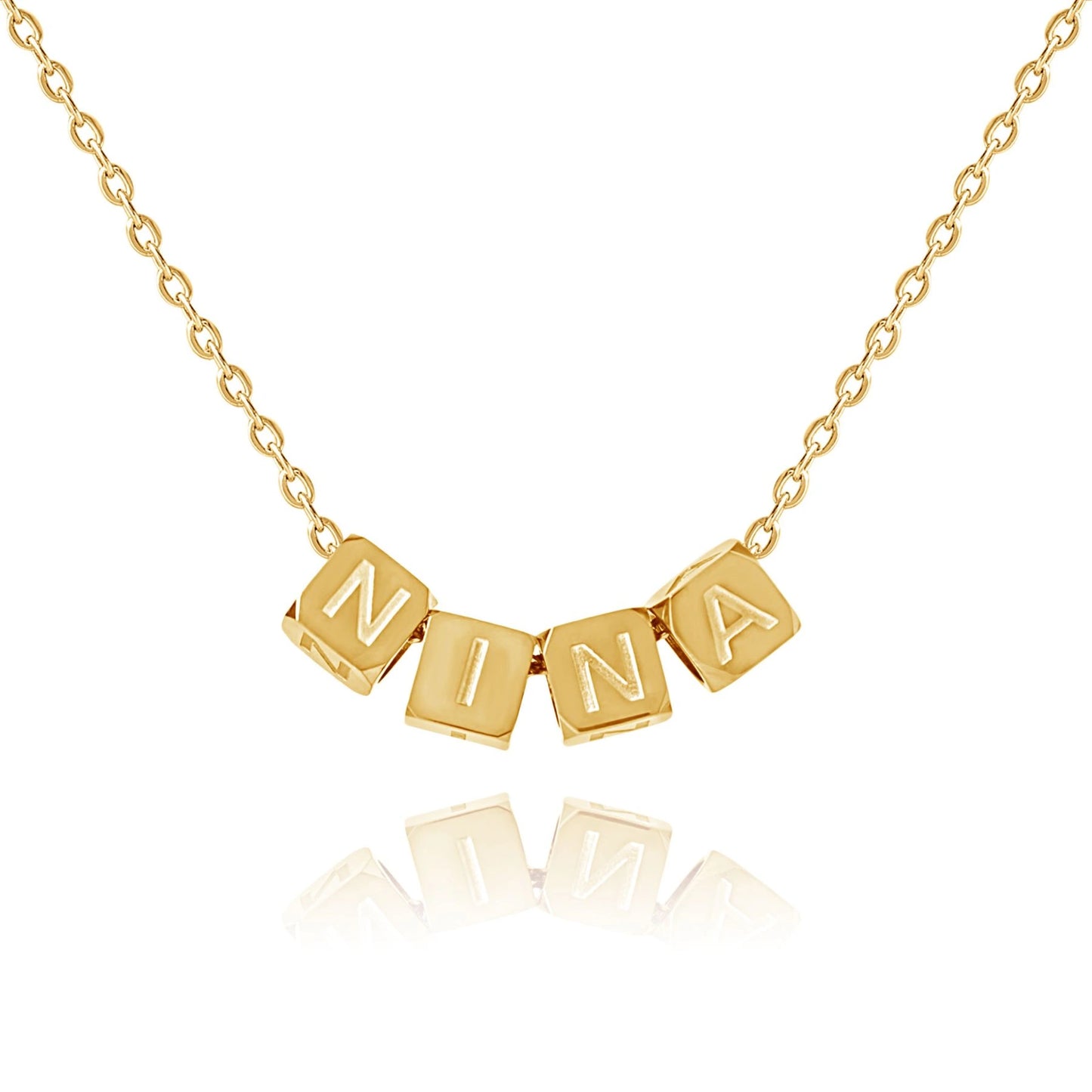 Dice Name Necklace