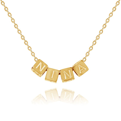 Dice Name Necklace