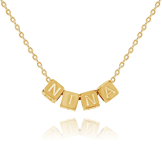 Dice Name Necklace
