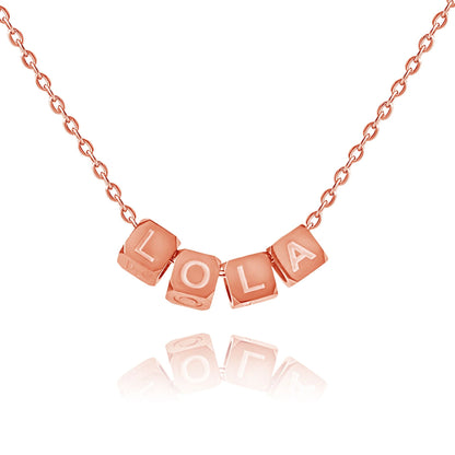 Dice Name Necklace