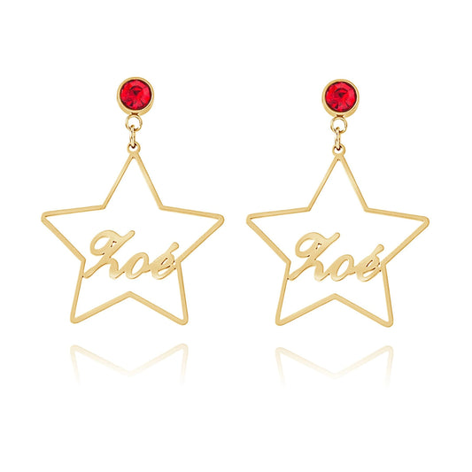 Personalized Star Earrings