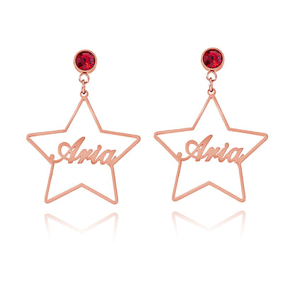 Personalized Star Earrings