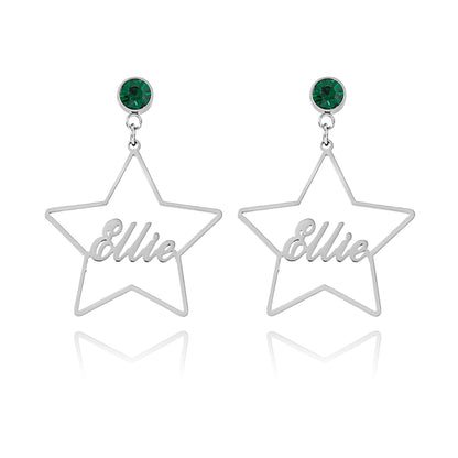 Personalized Star Earrings