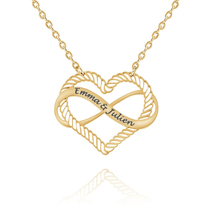 Pendentif Personnalisé Coeur Infini