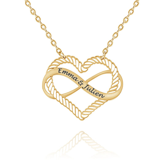 Personalized Infinity Heart Necklace
