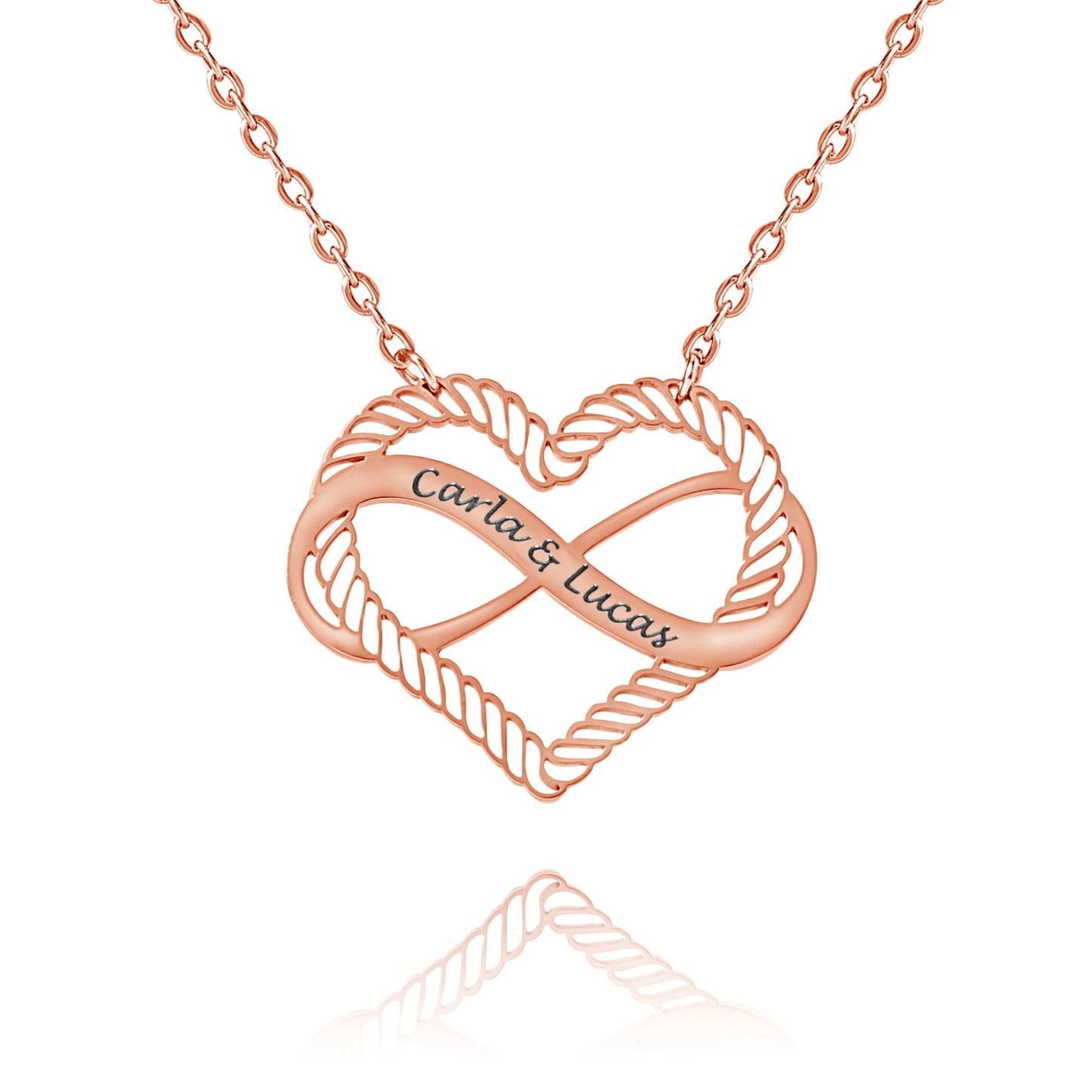 Pendentif Personnalisé Coeur Infini