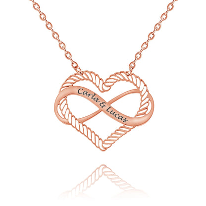 Pendentif Personnalisé Coeur Infini