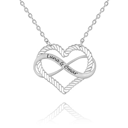Pendentif Personnalisé Coeur Infini