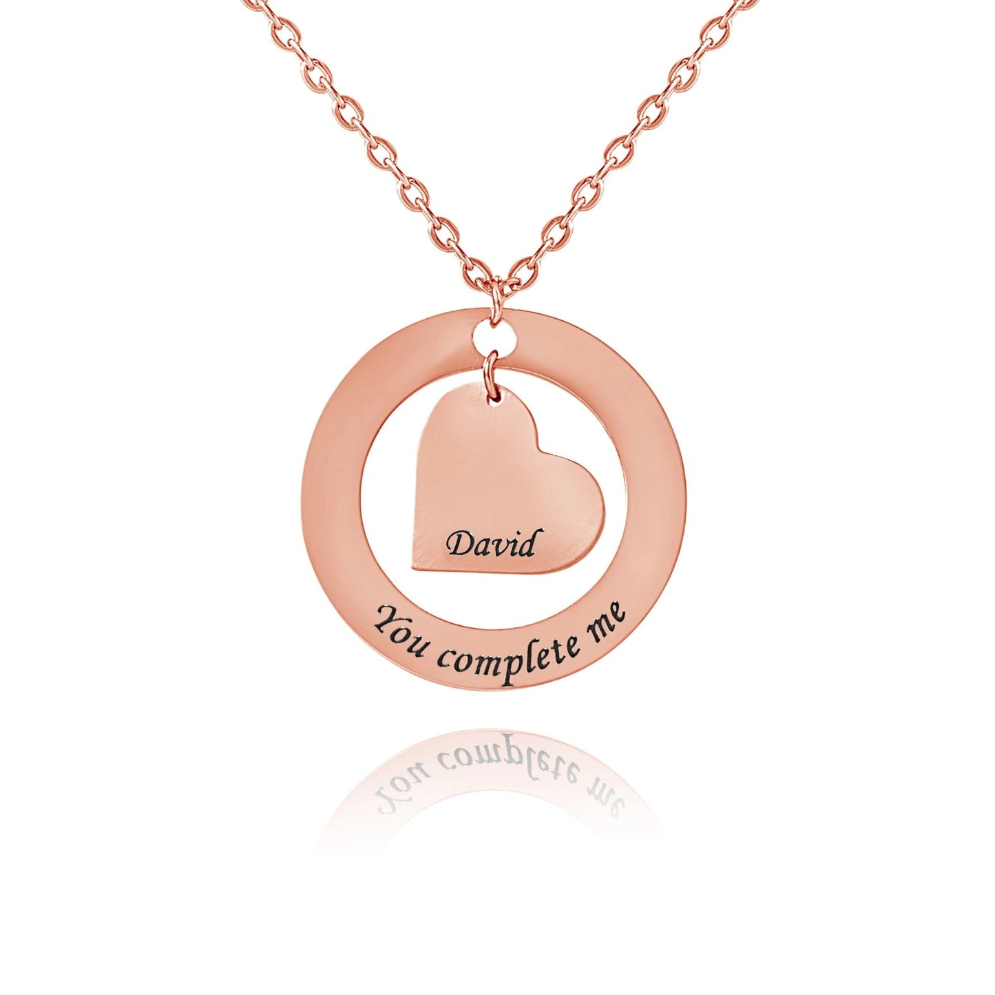 Ciondolo Circolare con Cuore Personalizzato
