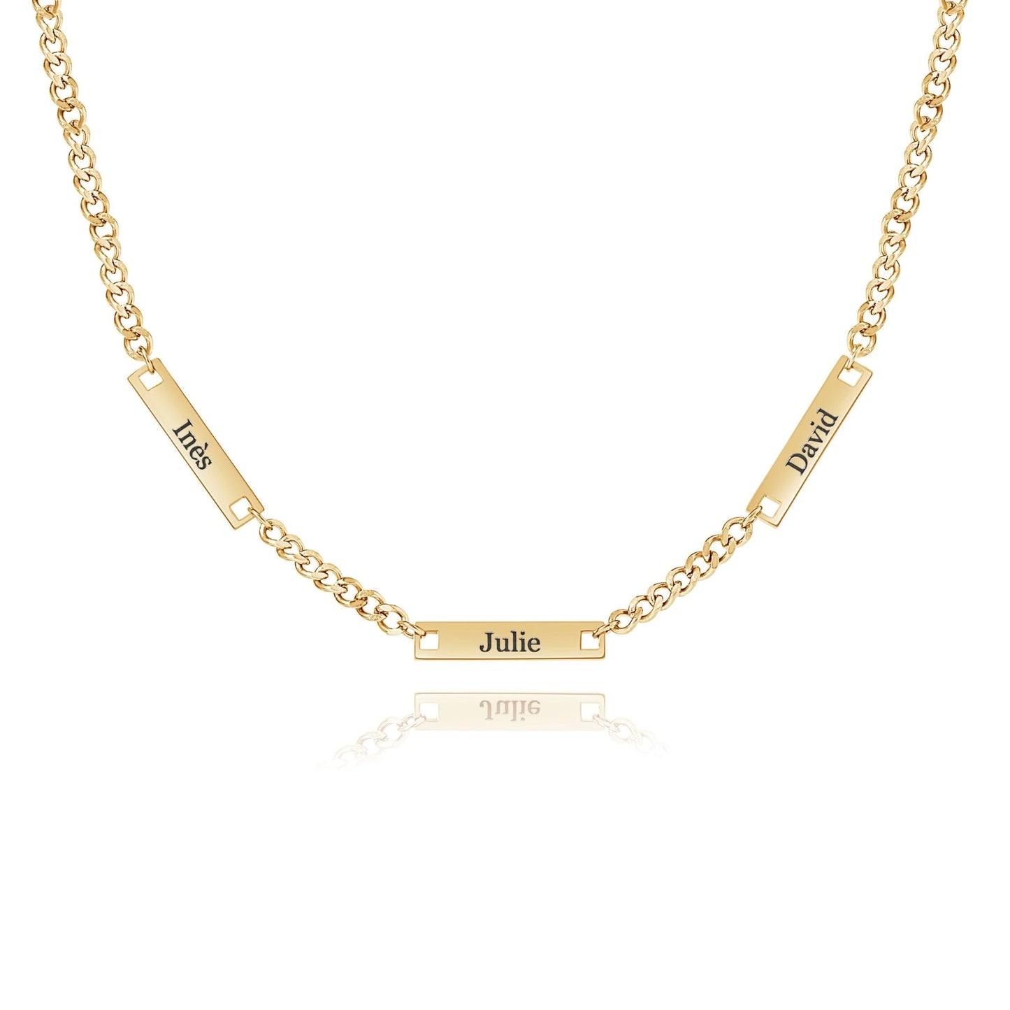 Personalized Multiple Name Plate Necklace