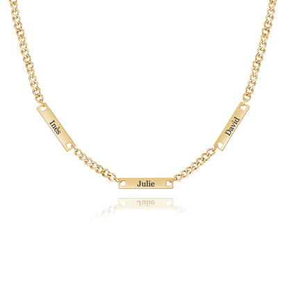 Personalized Multiple Name Plate Necklace