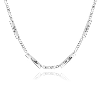 Personalized Multiple Name Plate Necklace