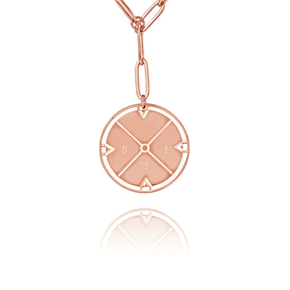 Personalized Compass Locket Necklace