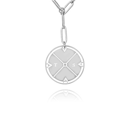Personalized Compass Locket Necklace