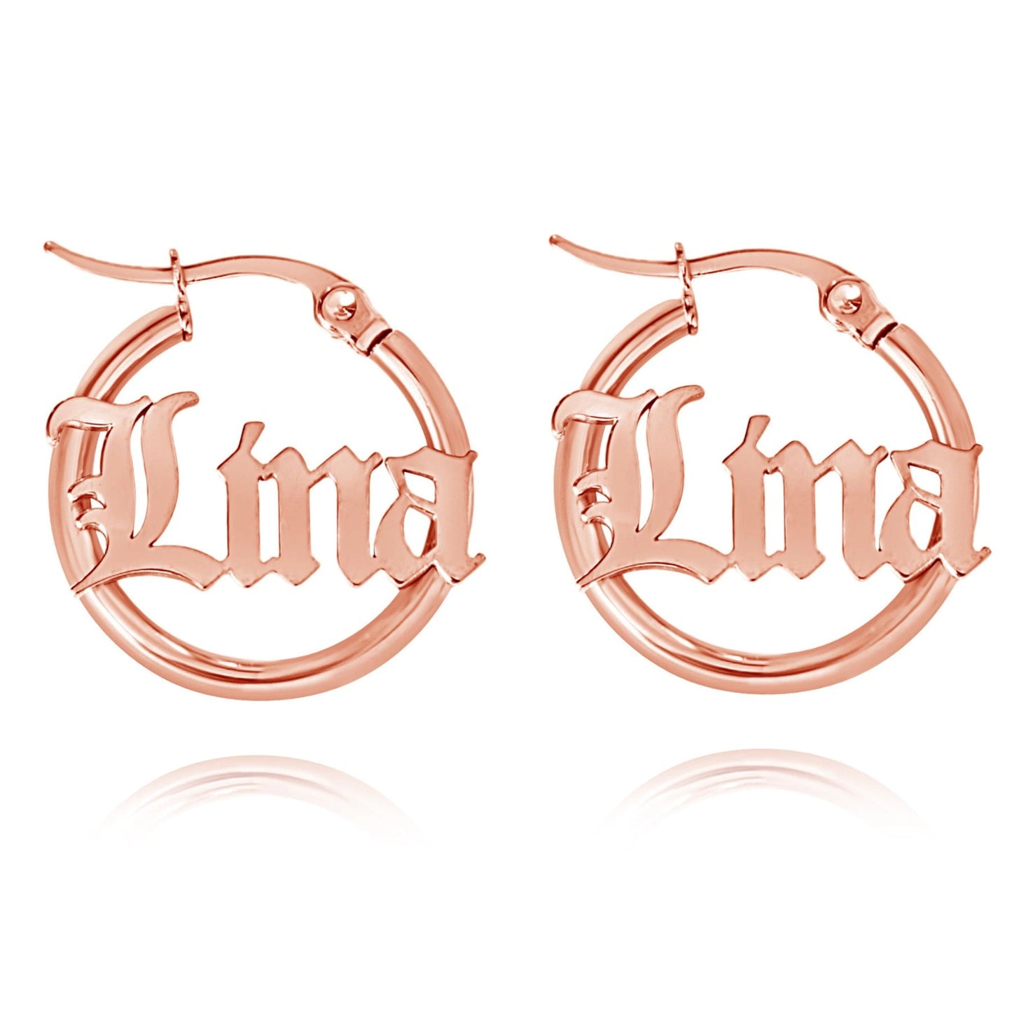 Personalized Gothic Hoop Earrings