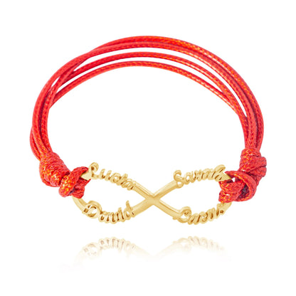 Personalized Infinity Cord Bracelet
