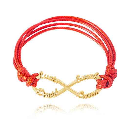 Personalized Infinity Cord Bracelet