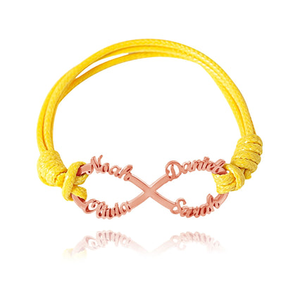 Personalized Infinity Cord Bracelet