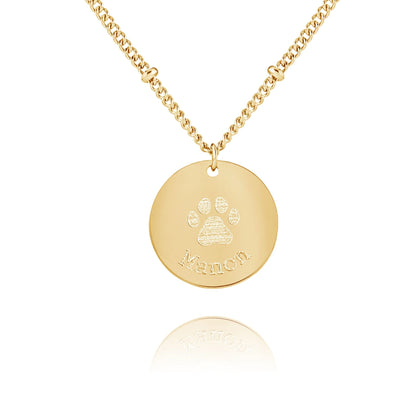 Personalized Paw Print Necklace
