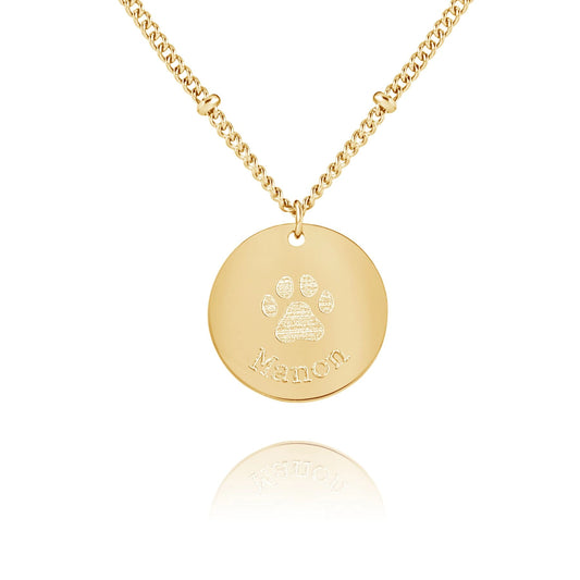 Personalized Paw Print Necklace