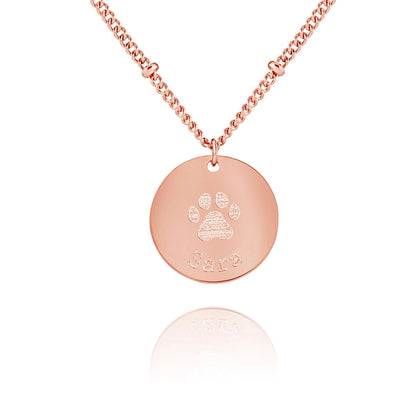 Personalized Paw Print Necklace