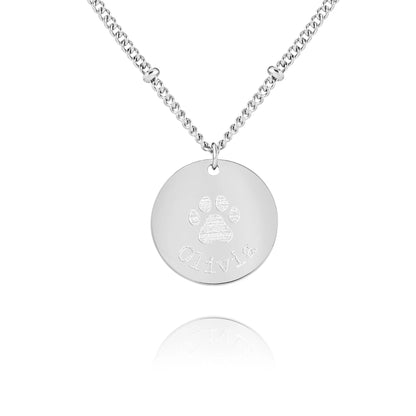 Personalized Paw Print Necklace