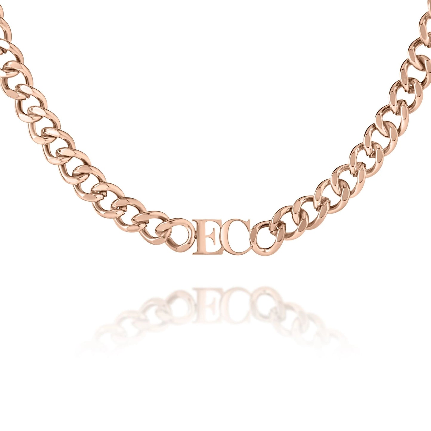 Collier Maille Gourmette avec Initiales Personnalisées