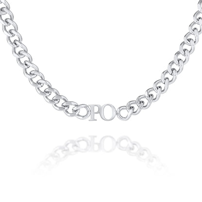 Collier Maille Gourmette avec Initiales Personnalisées