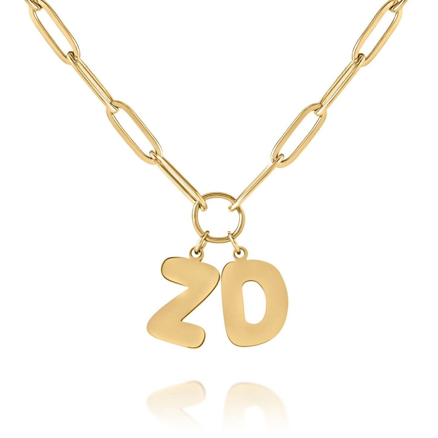 Personalized Soft Letters Necklace with Curb Chain