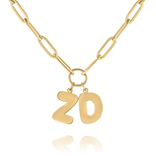 Personalized Soft Letters Necklace with Curb Chain