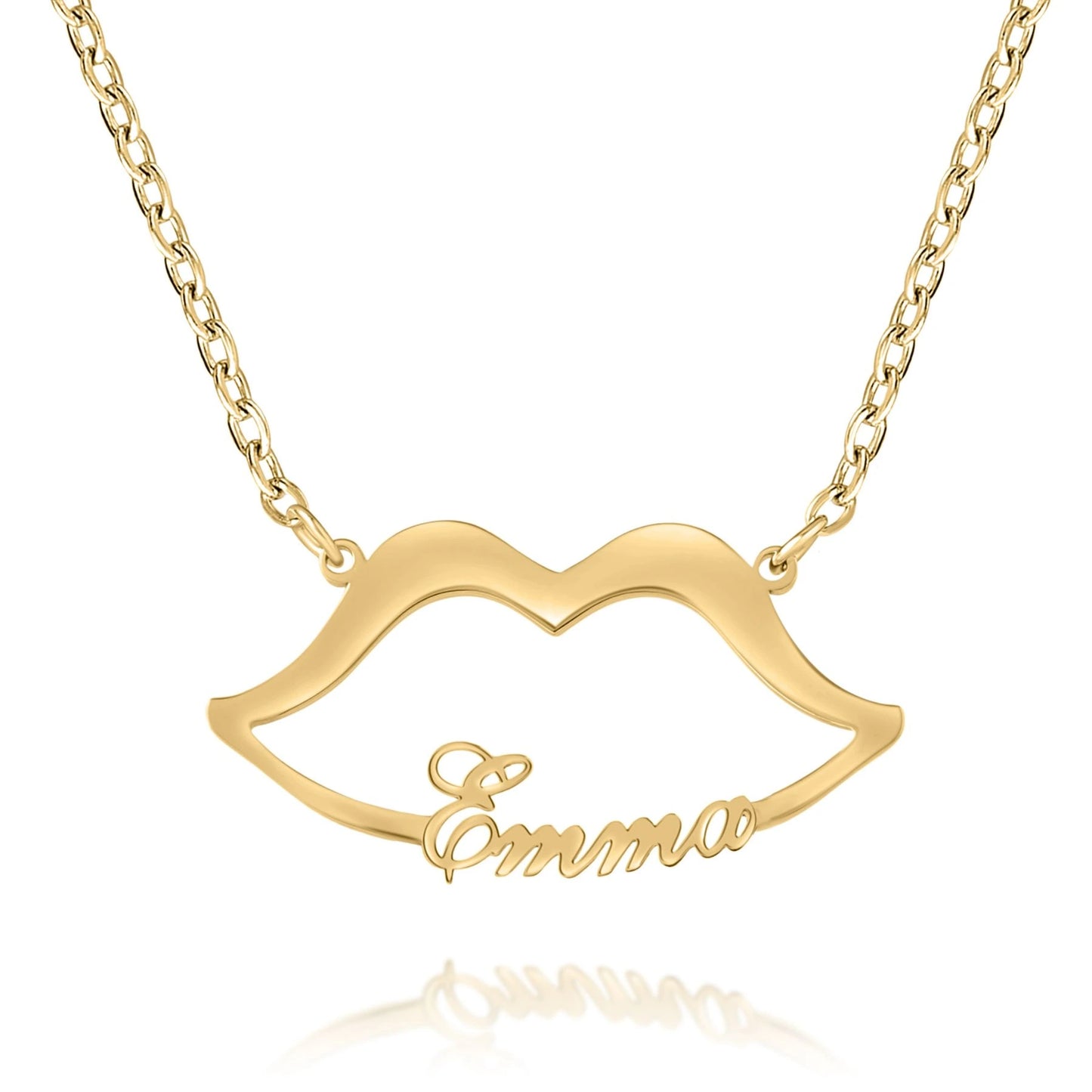 Personalized Lips Name Necklace