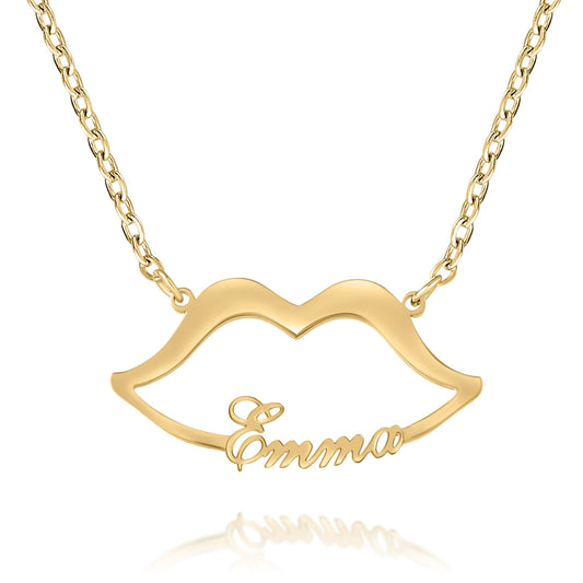 Personalized Lips Name Necklace