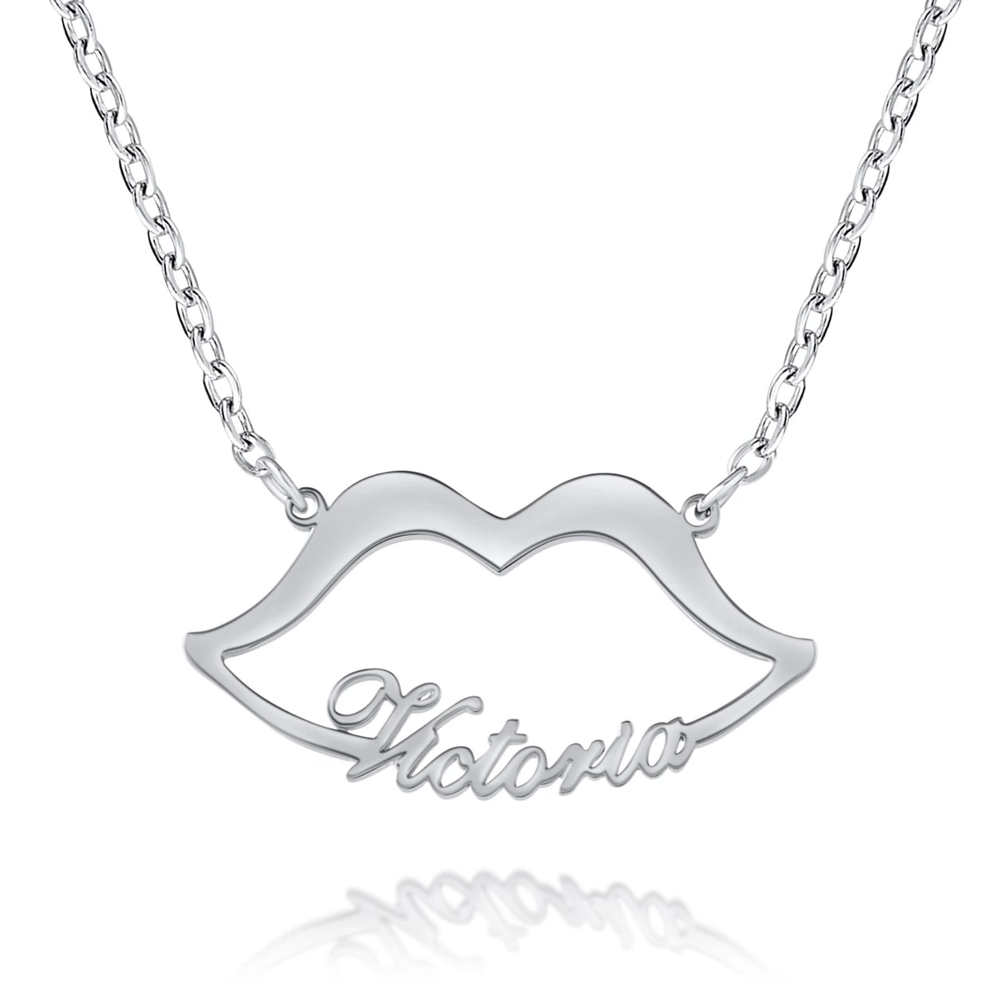 Personalized Lips Name Necklace