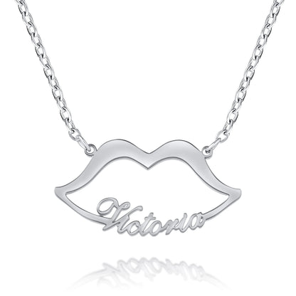 Personalized Lips Name Necklace
