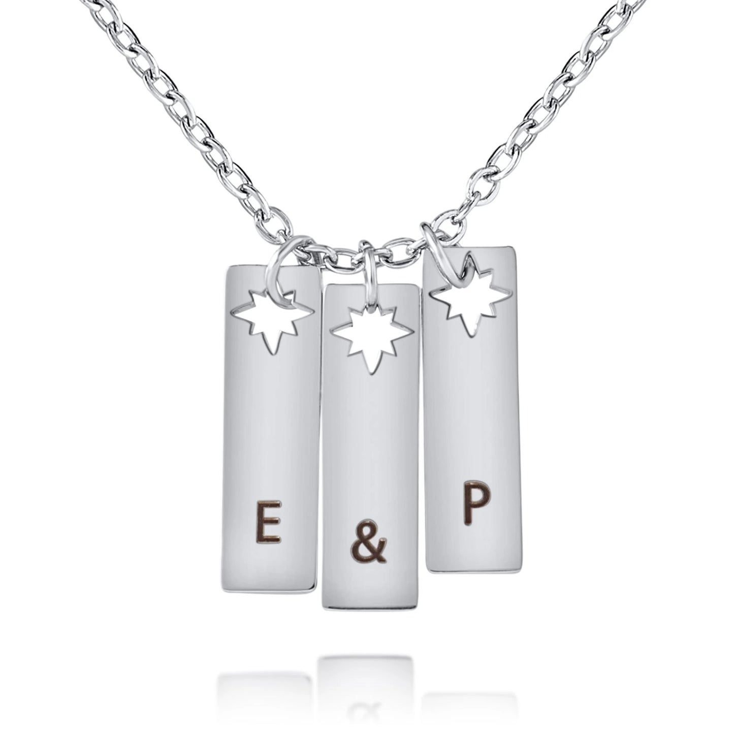 Personalized Initial Necklace with Star Cutout