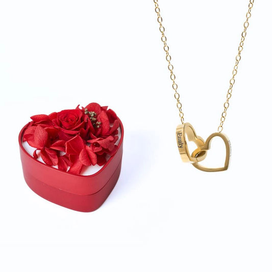 Mini Eternal Heart & Personalized Necklace