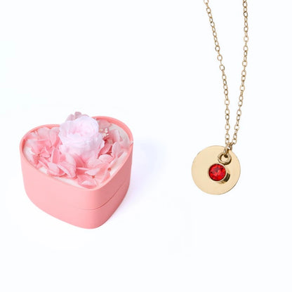 Mini Cœur Éternel & Collier Disque Personnalisé