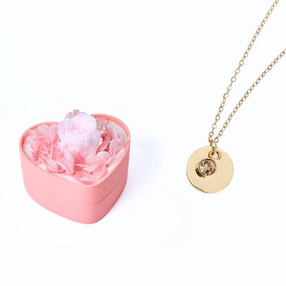 Mini Cœur Éternel & Collier Disque Personnalisé