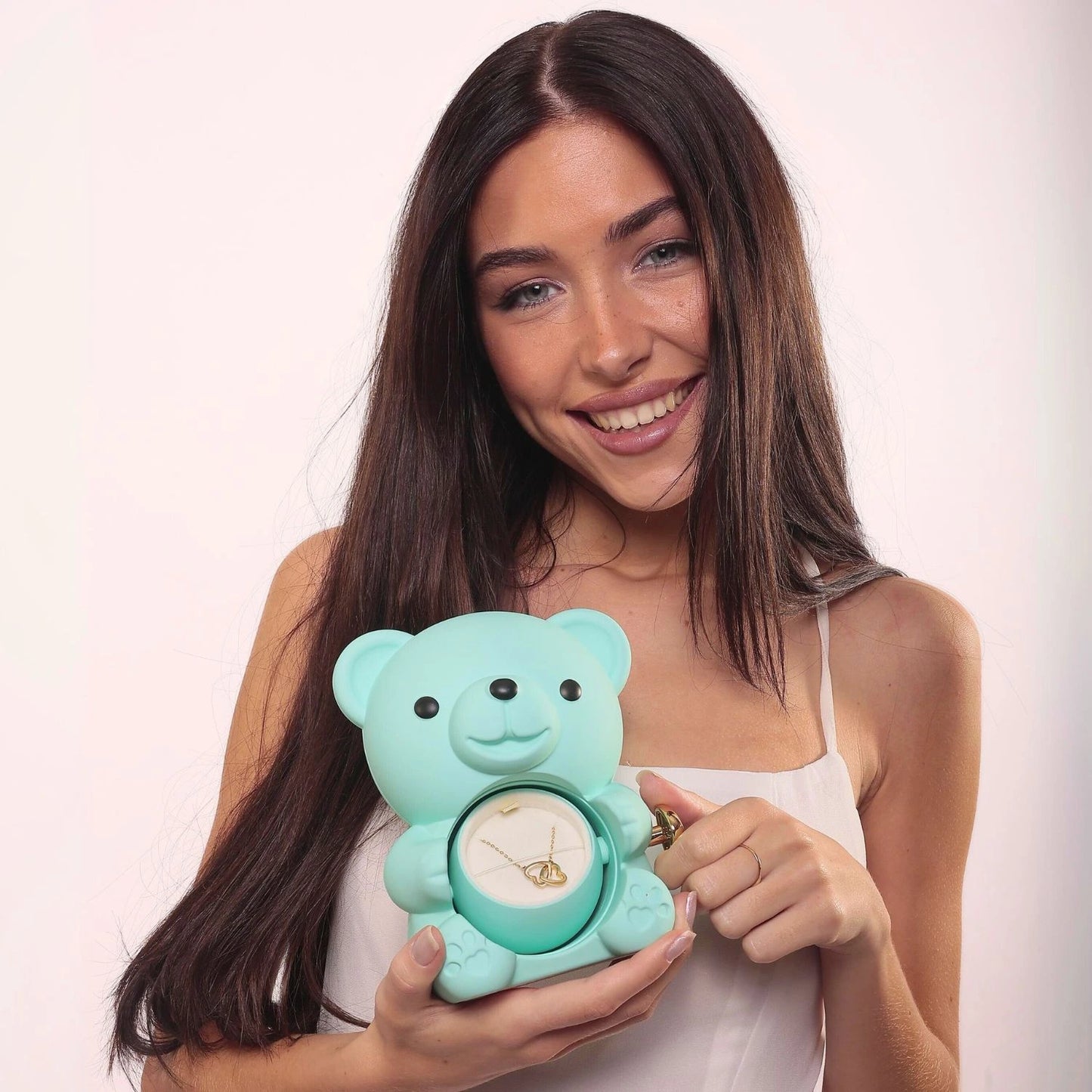 Eternal Rose Bear & Personalized Bracelet & Necklace