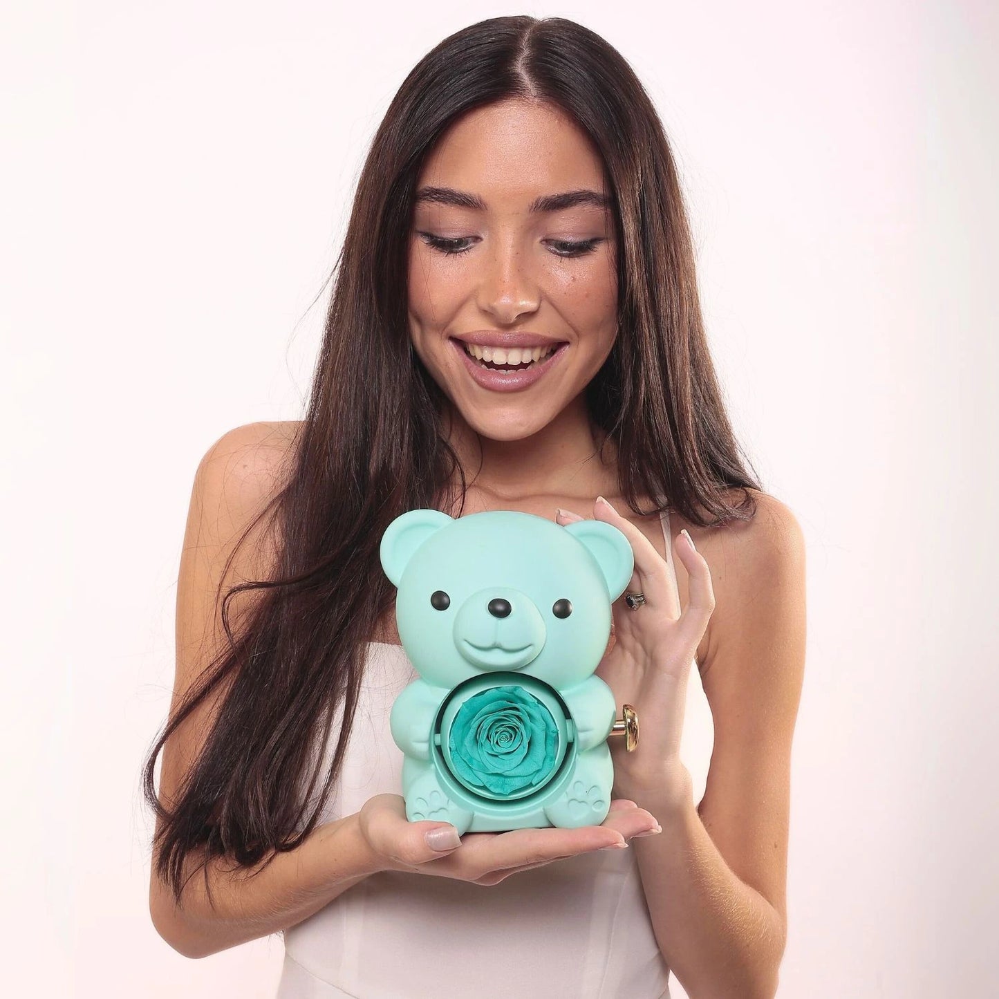 Eternal Rose Bear & Personalized Bracelet & Necklace