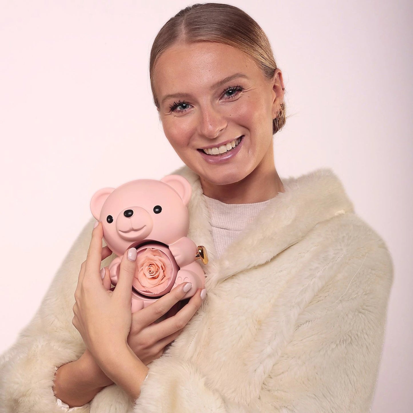 Eternal Rose Bear & Personalized Bracelet & Necklace