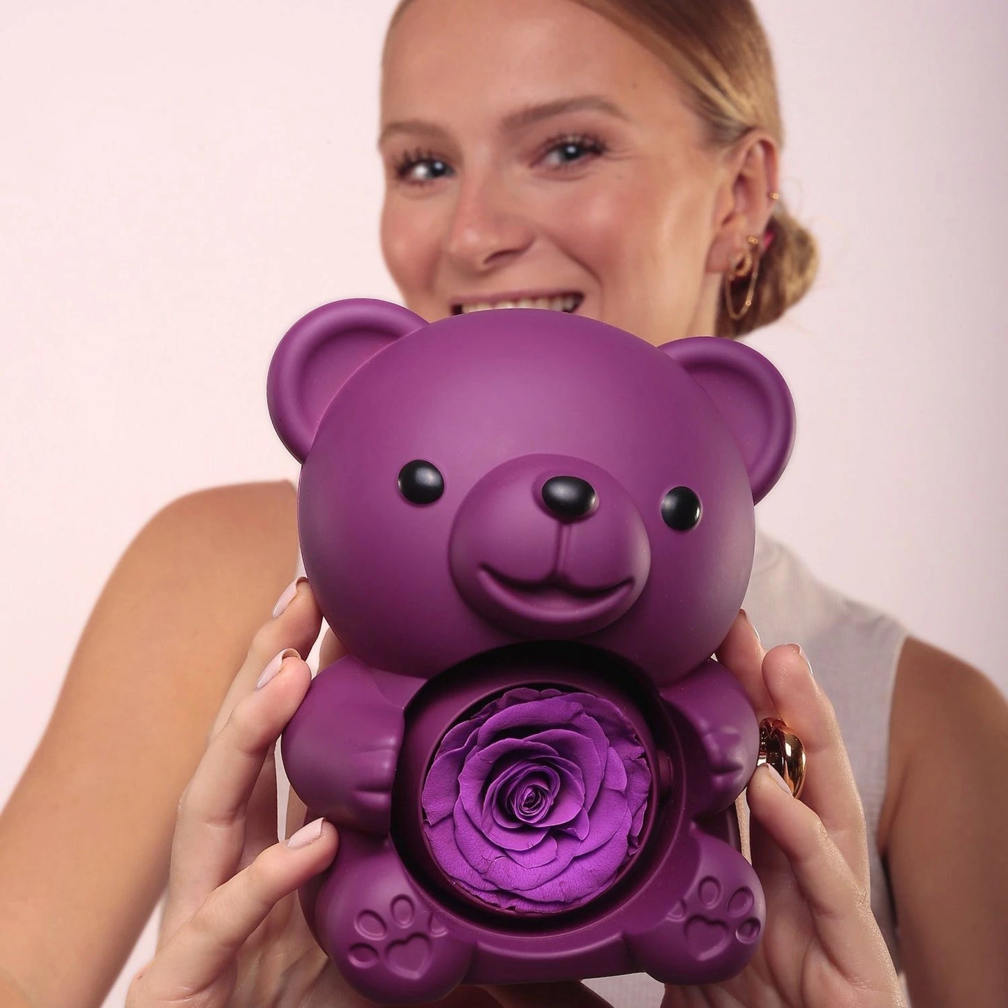 Eternal Rose Bear & Personalized Bracelet & Necklace