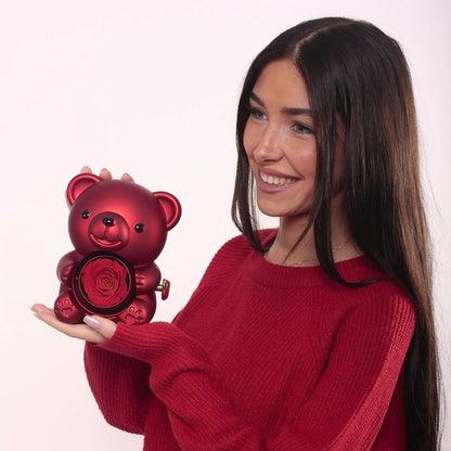 Eternal Rose Bear & Personalized Bracelet & Necklace